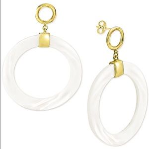 Argento Vivo MOP Hoop Earrings
